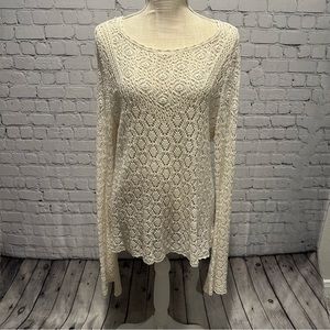 Gap - White & Gold Sweater - Size L